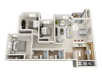Floor plan 3X2 B