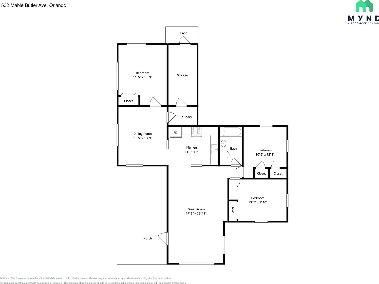 3 bed, 1.0 bath, 1230 sqft, $1,820 — Photo 4