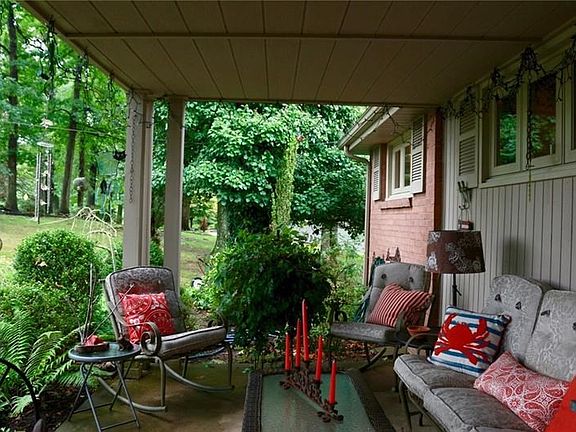 Relax on your covered front porch.