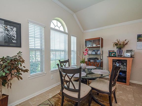 Breakfast nook with natural light.