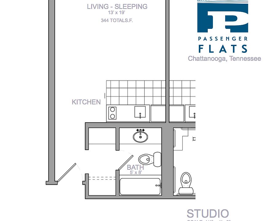Passenger Flats Western Studio Floorplans