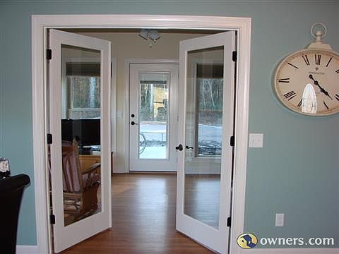 Sun room on lake side of house