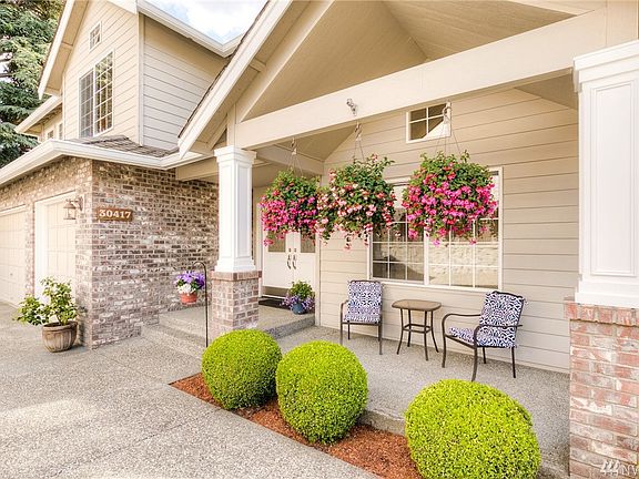 Porch area and double door entry to home.  Gutters, downspouts all replaced in 2016.  
