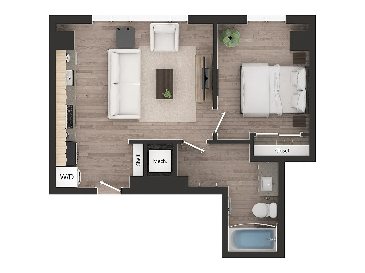 Floor plan 1BD1c