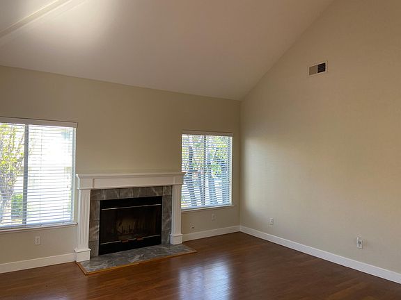 Living room vaulted ceiling.