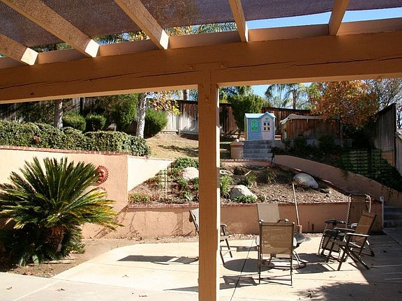 Back yard w/patio cover