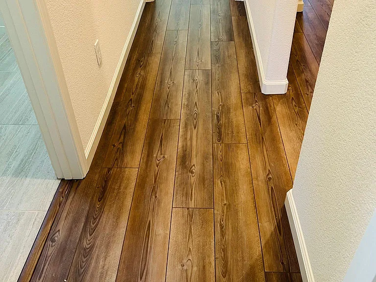 Wood vinyl flooring