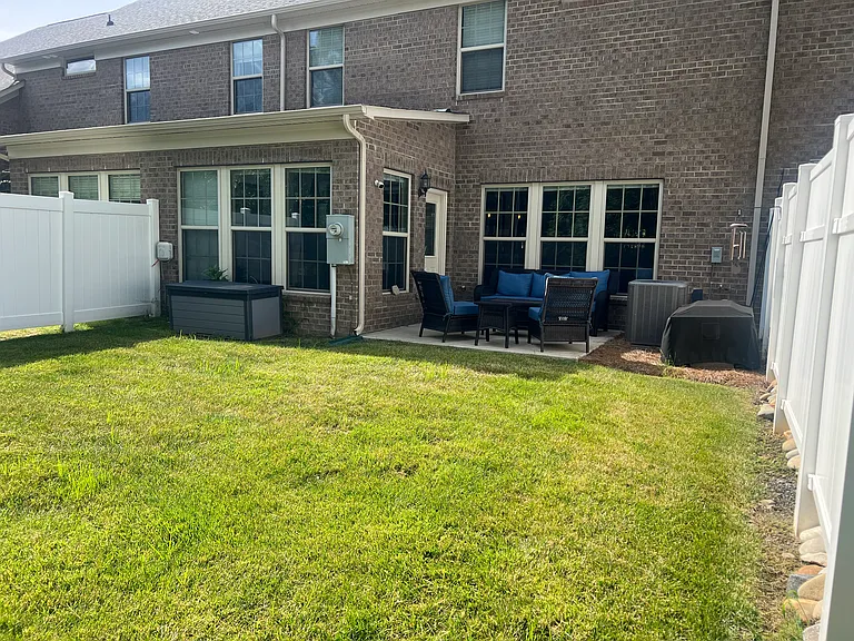 Large private backyard