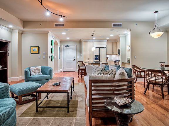 Living room, kitchen, dining