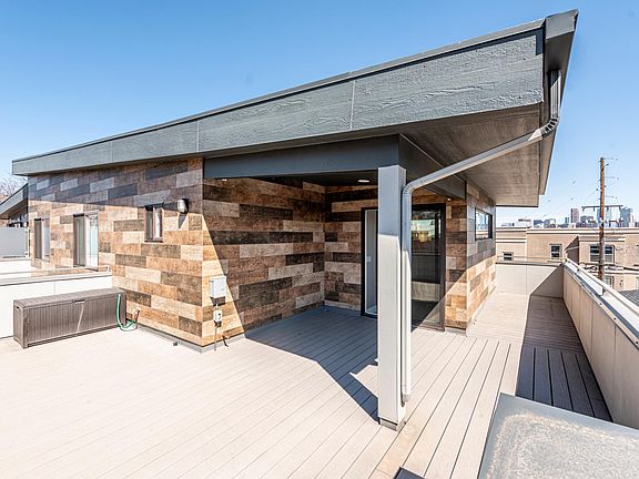 Awesome rooftop deck with gas outdoor fireplace!