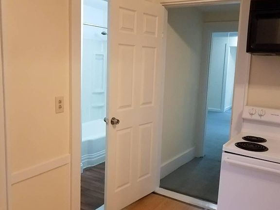 kitchen view of the hallway