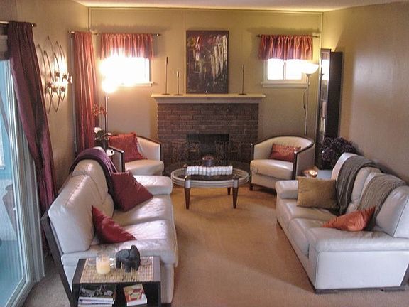 One end of the living room