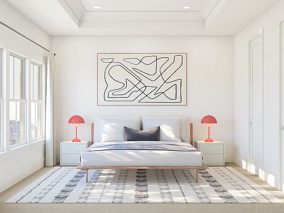 Primary suite with tray ceiling