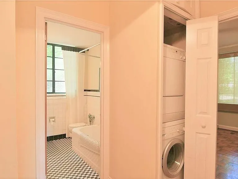 Full size washer and dryer in the unit