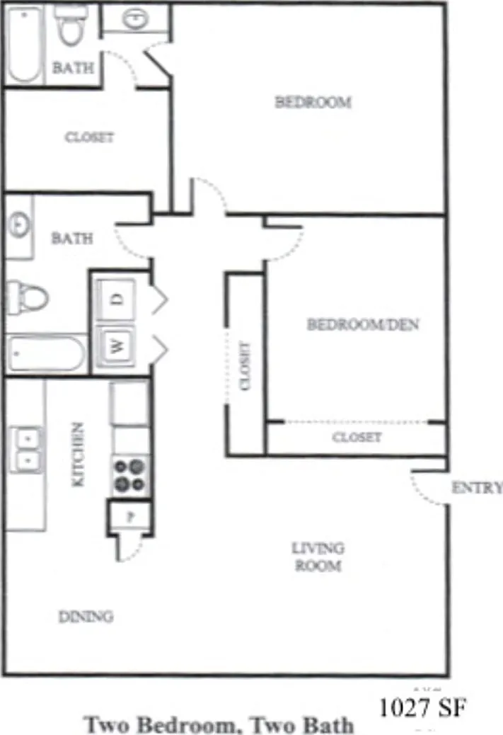 2 BR 2 BA Condo - Upstairs — Photo 2