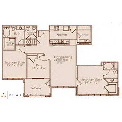 Floor plan Unit 23 + Den