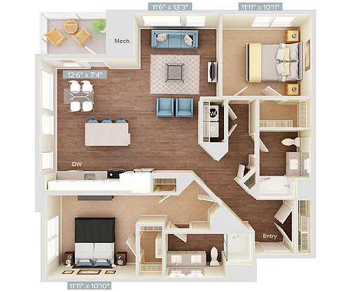 Floor plan B6U_1264SF2269