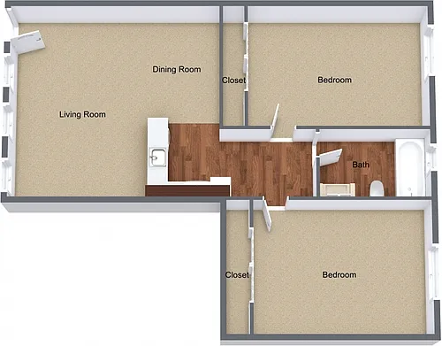 Floor plan Two Bedroom