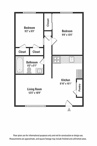 Floor plan 2 Bedroom