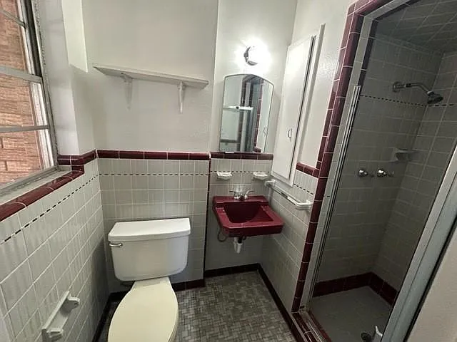 Master Bath Featuring vintage tile-work
