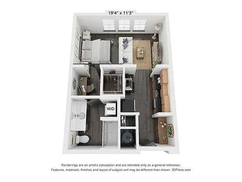 Floor plan Studio B