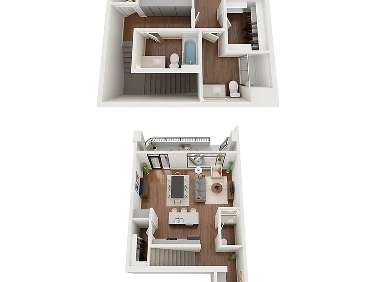 Buca Townhome - 2 BD / 2.5 BA - 1,451 SF Buca Townhome - 2 BD / 2.5 BA - 1,451 SF