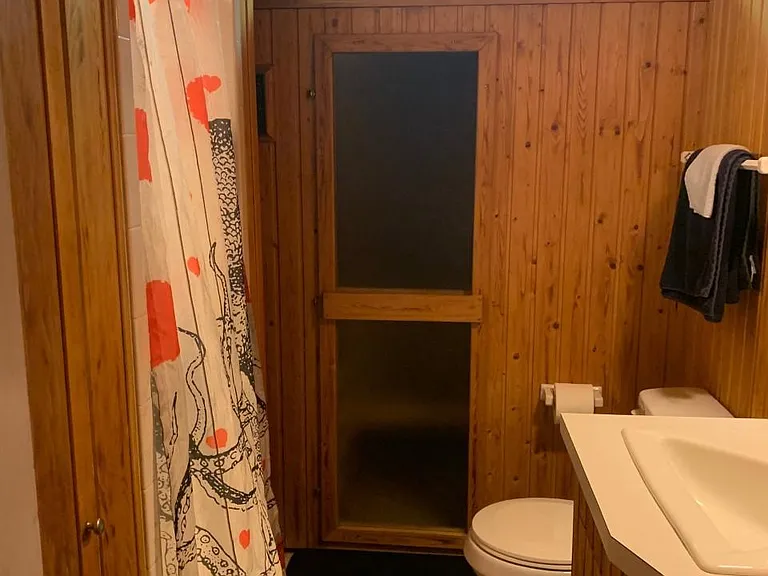 Full bath with sauna in the suite. (Lots of people ask - so just to confirm - this is in the apartment, exclusive to the tenant.)
