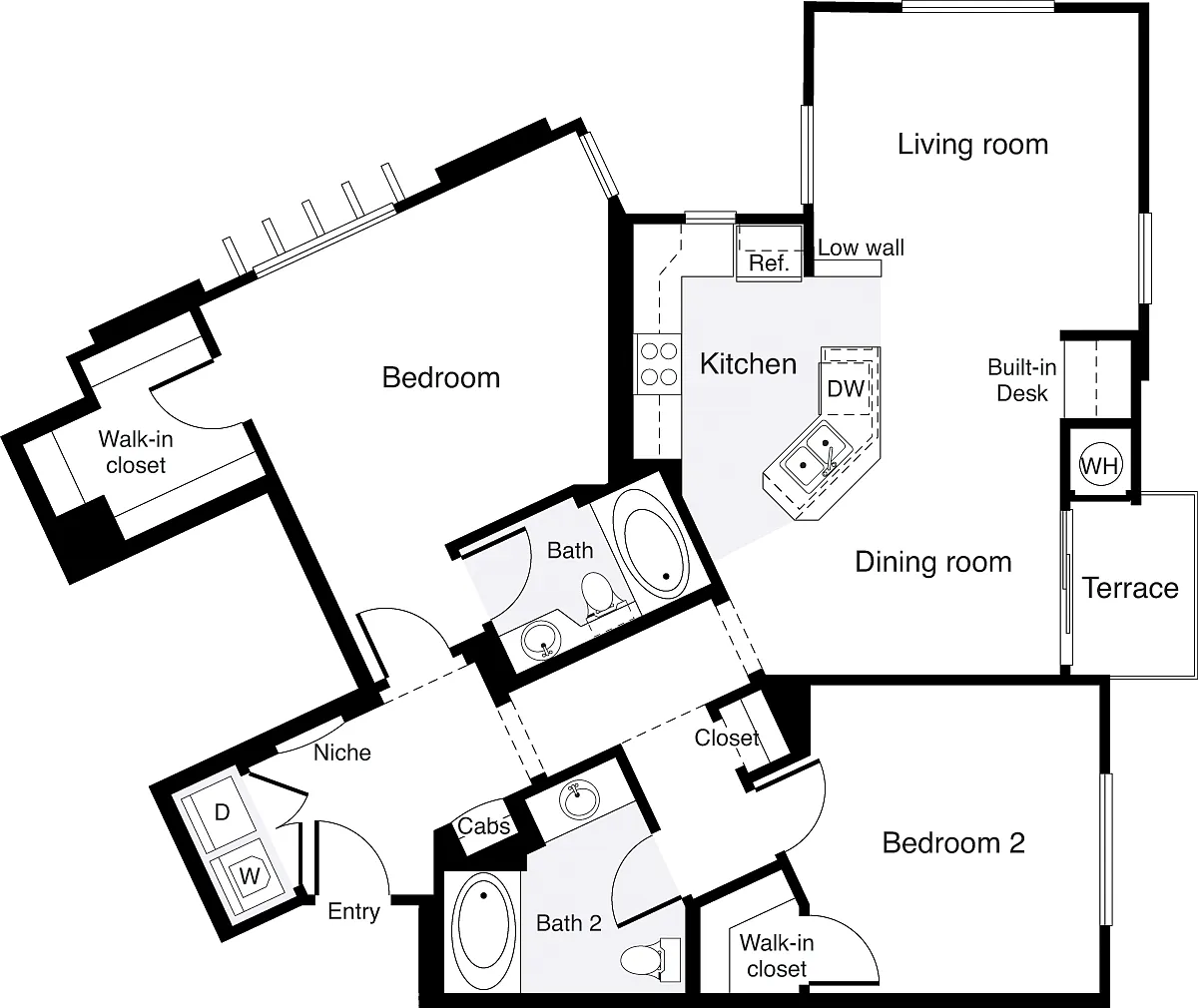 Floor plan 2 Bedrooms E