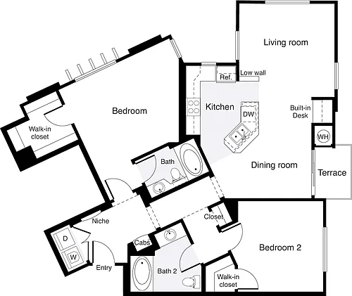 Floor plan 2 Bedrooms E