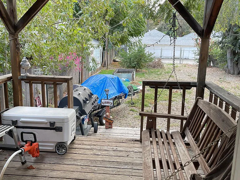 Backyard and Deck from Kitchen exit