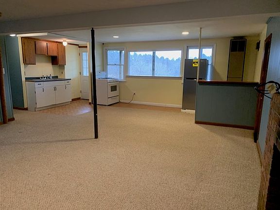 Main living area/kitchenette looking onto garden