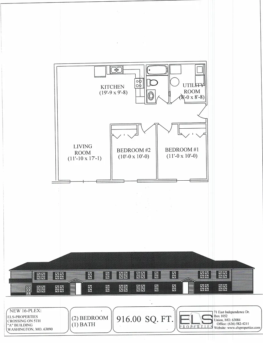 Floor plan 2BA - 1BA A1 Apartment