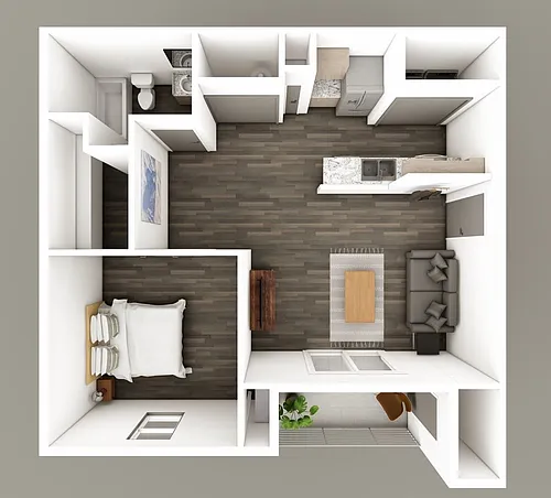 Floor plan 1 bedroom B Style