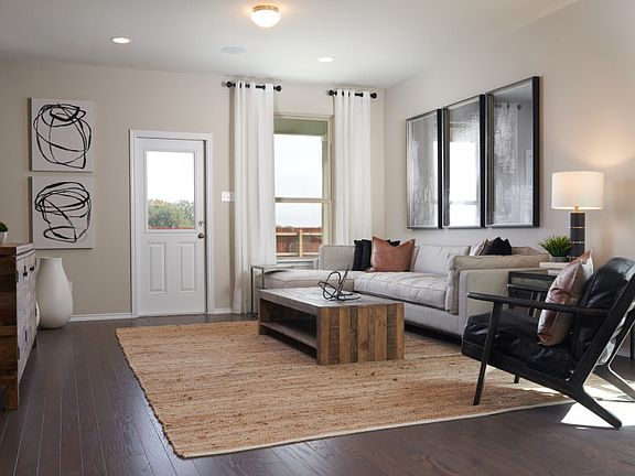 Model Representation - The great room with optional fireplace