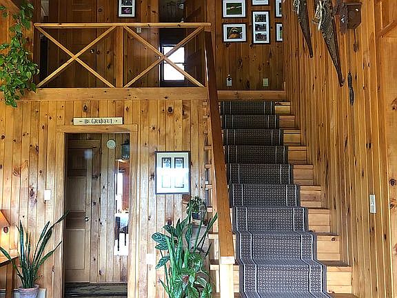 Staircase in living room 