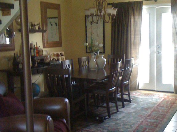 dining room with door to patio