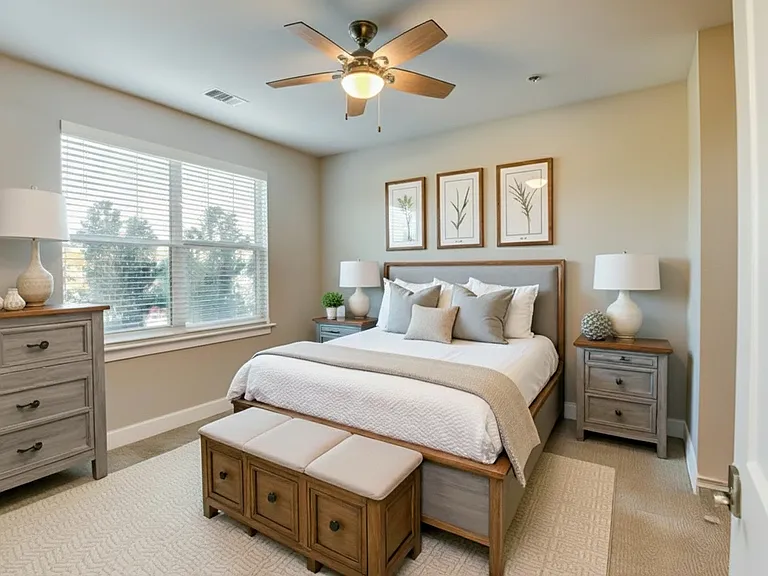 2 BR/2 BA bedroom