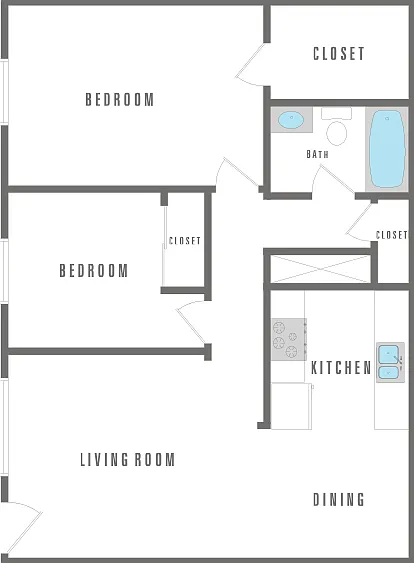 2 Bedroom 1 Bath 2 Bedroom 1 Bath