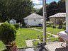 back yard& 2 car garage in back