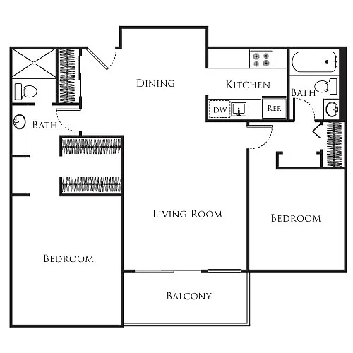 Floor plan 2 Bedroom C