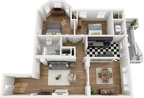 Floor plan B6 B7