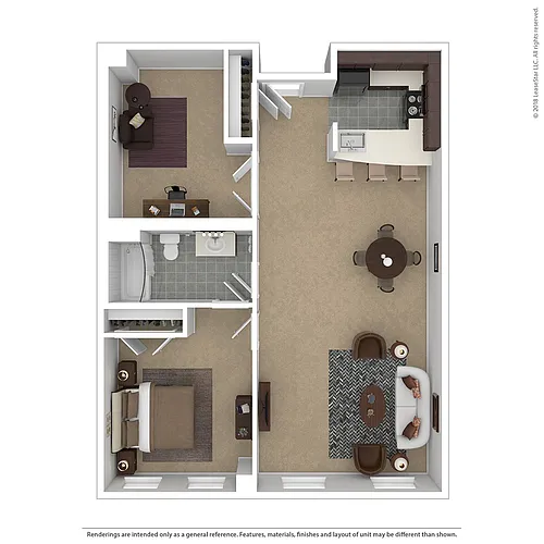 Floor plan Two Bedroom - 1200