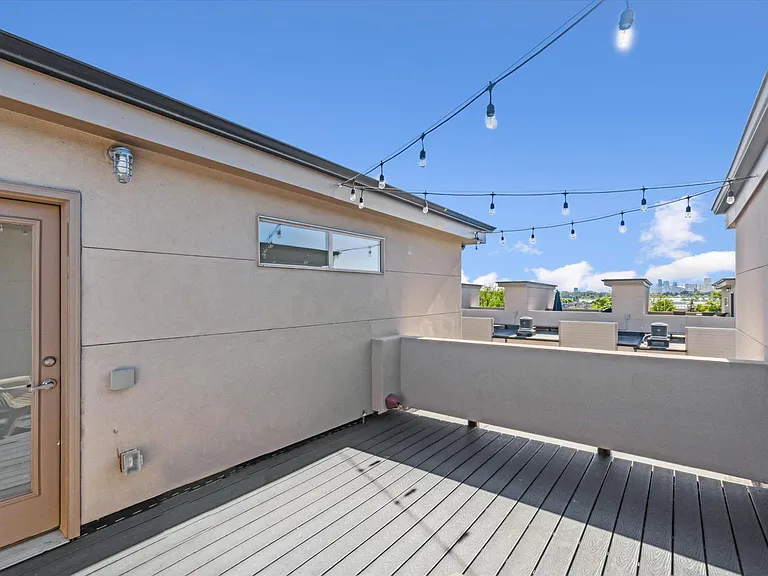 Rooftop patio with both gorgeous city and mountain views