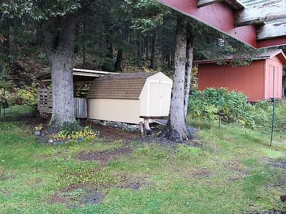 storage shed and wood shed