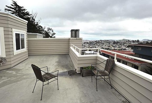 Deck overlooks Eureka Valley & Bay