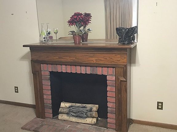 Portable electric fireplace in Living room
