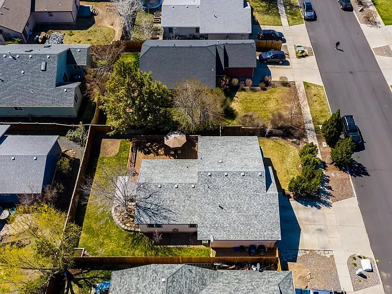 Aerial view of lot