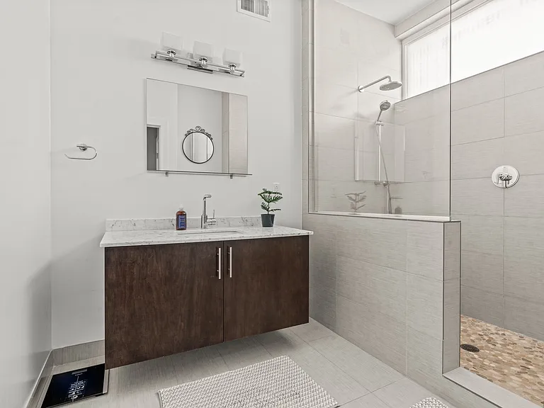 Spacious primary bathroom