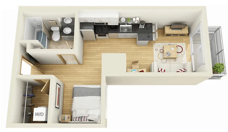 Floor plan Studio F