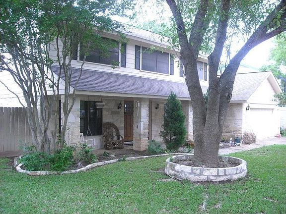 Lush, shaded front yard
